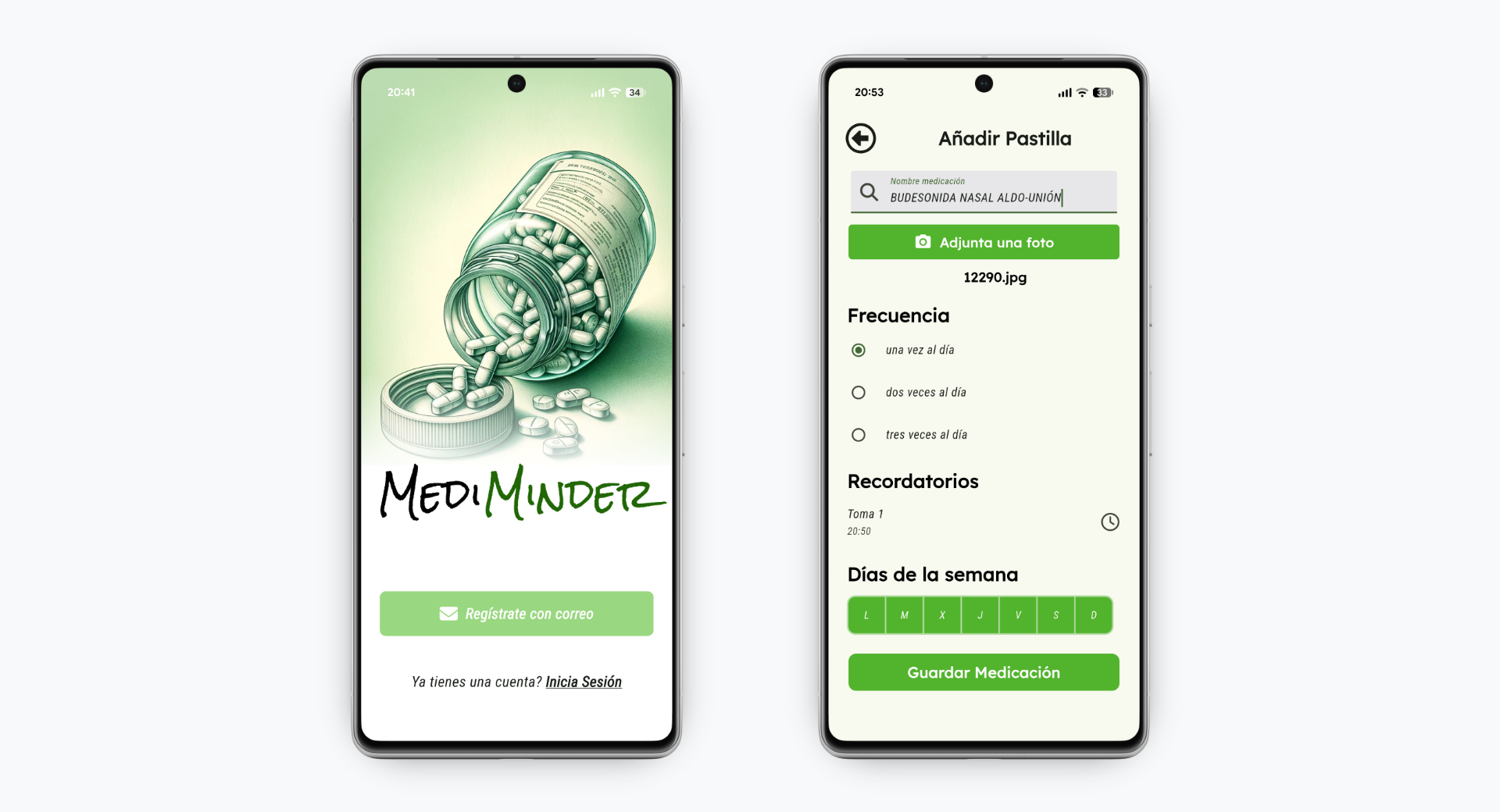 Captura de MediMinder